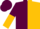 Silk - Maroon and gold halves