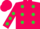 Silk - Hot pink, lime green spots and 'sg'