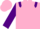 Silk - Pink, purple epaulettes, purple sleeves, pink cap