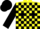Silk - Yellow, black spots, black blocks on sleeves, black cap