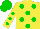 Silk - Yellow body, green spots, yellow arms, green spots, green cap