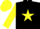 Silk - Black body, yellow star, yellow arms, black hooped, yellow cap, black hooped