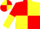 Silk - Red body, yellow quartered, red arms, yellow halved, red cap, yellow quartered
