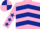 Silk - Pink, dark blue chevrons, pink sleeves, dark blue      stars, quartered cap