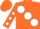 Silk - Orange, white large spots, white spots on sleeves