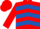 Silk - Red and Royal Blue chevrons, Red cap
