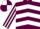 Silk - Maroon and white chevrons, striped sleeves, quartered cap