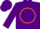 Silk - Purple, orange 'tjd' in orange circle