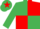Silk - Emerald Green and Red (quartered), Emerald Green sleeves, Emerald Green cap, Red star