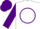 Silk - White, purple circle, purple sleeves and cap