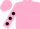 Silk - Shocking pink, black dice, black spots on sleeves