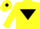 Silk - Yellow, black inverted triangle, yellow sleeves, yellow cap, black diamond