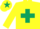 Silk - Yellow, dark green cross belts, yellow sleeves, yellow cap, dark green star