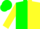 Silk - Green and yellow halves, green and yellow sleeves
