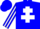 Silk - Blue, white cross of lorraine, striped sleeves, blue cap