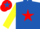 Silk - ROYAL BLUE, red star, yellow sleeves, red cap, royal blue star