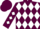 Silk - Maroon and white diamonds, white 'd c' on back