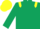 Silk - Dark Green, yellow epaulettes and cap