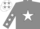 Silk - grey, white star, stars on sleeves and cap
