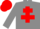 Silk - Grey, red cross of lorraine and cap