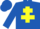 Silk - Royal Blue, yellow cross of Lorraine, Royal blue sleeves and cap