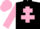 Silk - Black, Pink cross of Lorraine, sleeves and cap