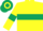Silk - Yellow, Dark Green hoop and armlets, Hooped cap