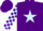 Silk - Purple, Light Blue star, Check sleeves, Purple cap