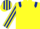Silk - Yellow, Dark Blue epaulets, striped sleeves and cap