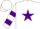 Silk - White, purple star, purple bars on sleeves, white cap