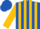 Silk - Royal blue, gold emblem, gold stripes on sleeves, royal blue cap