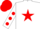 Silk - White, Red star, White sleeves, Red spots, Red cap