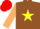 Silk - Brown, Yellow star, Beige sleeves, Red cap