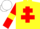 Silk - Yellow, red cross of lorraine, red sleeves, yellow armlets, white cap