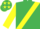 Silk - EMERALD GREEN, yellow sash & sleeves, emerald green cap, yellow stars