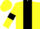 Silk - Yellow body, black strip, yellow arms, black armlets, yellow cap, black hooped