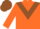 Silk - Orange body, brown chevron, orange arms, brown cap