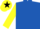 Silk - ROYAL BLUE, yellow sleeves, yellow cap, black star