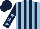 Silk - Light Blue and Dark Blue stripes, Dark Blue sleeves, Light Blue stars, Dark Blue cap