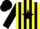 Silk - Yellow, black star, yellow and black stripes on sleeves, black cap