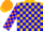 Silk - Gold, orange & blue blocks