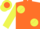 Silk - Orange, lemon large spots, orange disc on lemon sleeves