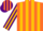 Silk - Orange, purple and gold stripes