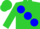 Silk - Lime, blue large spots