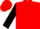 Silk - Red, black 'dal' and logo, black sleeves