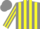 Silk - Grey body, yellow striped, grey arms, yellow striped, grey cap, yellow striped