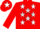 Silk - Red, white stars and white 'rancho el bienestar' on back, white star on sleeves