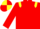 Silk - Red body, yellow shoulders, red arms, red cap, yellow quartered