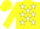 Silk - Yellow body, white stars, yellow arms, yellow cap