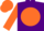 Silk - Purple, orange disc, purple bars on orange sleeves, orange cap